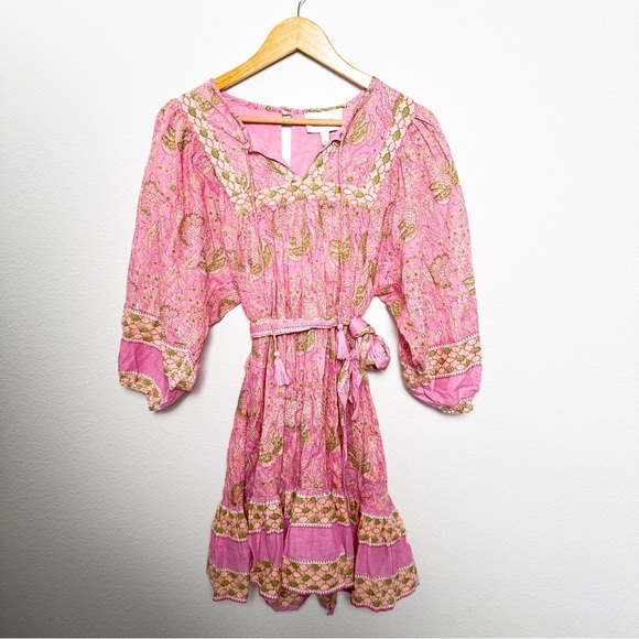 NWT Anthropologie Cleobella Magdalena India Cotton Paisley Floral Mini Dress S - Picture 4 of 11